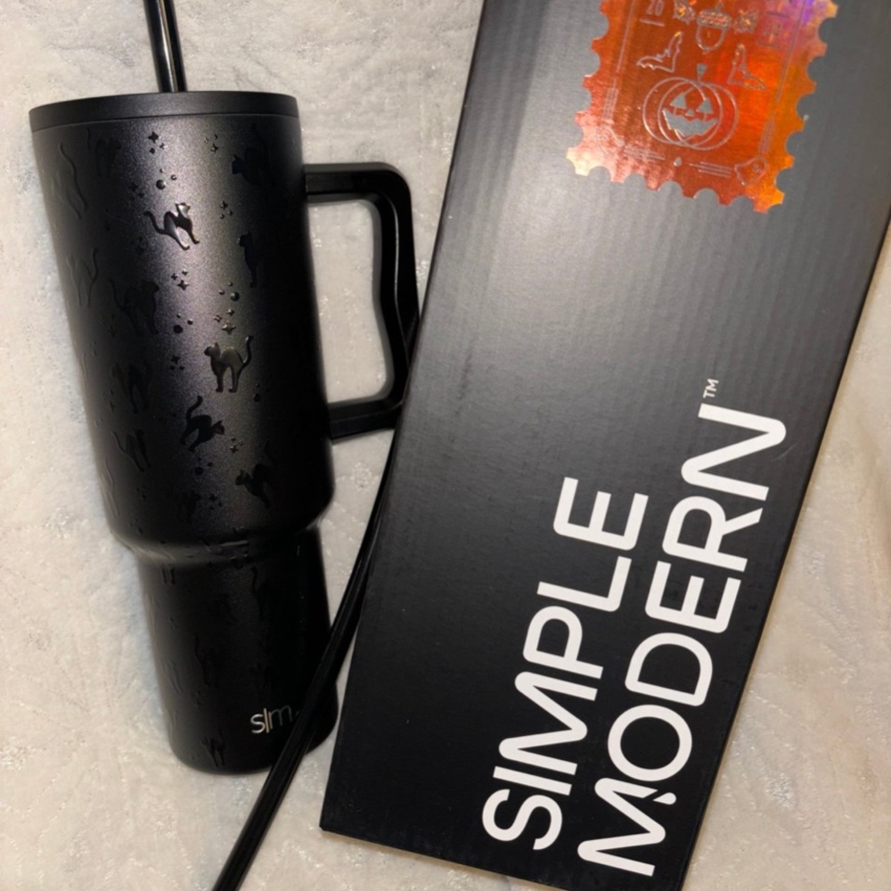 2024 Black Cat Simple Modern 40oz Trek Tumbler